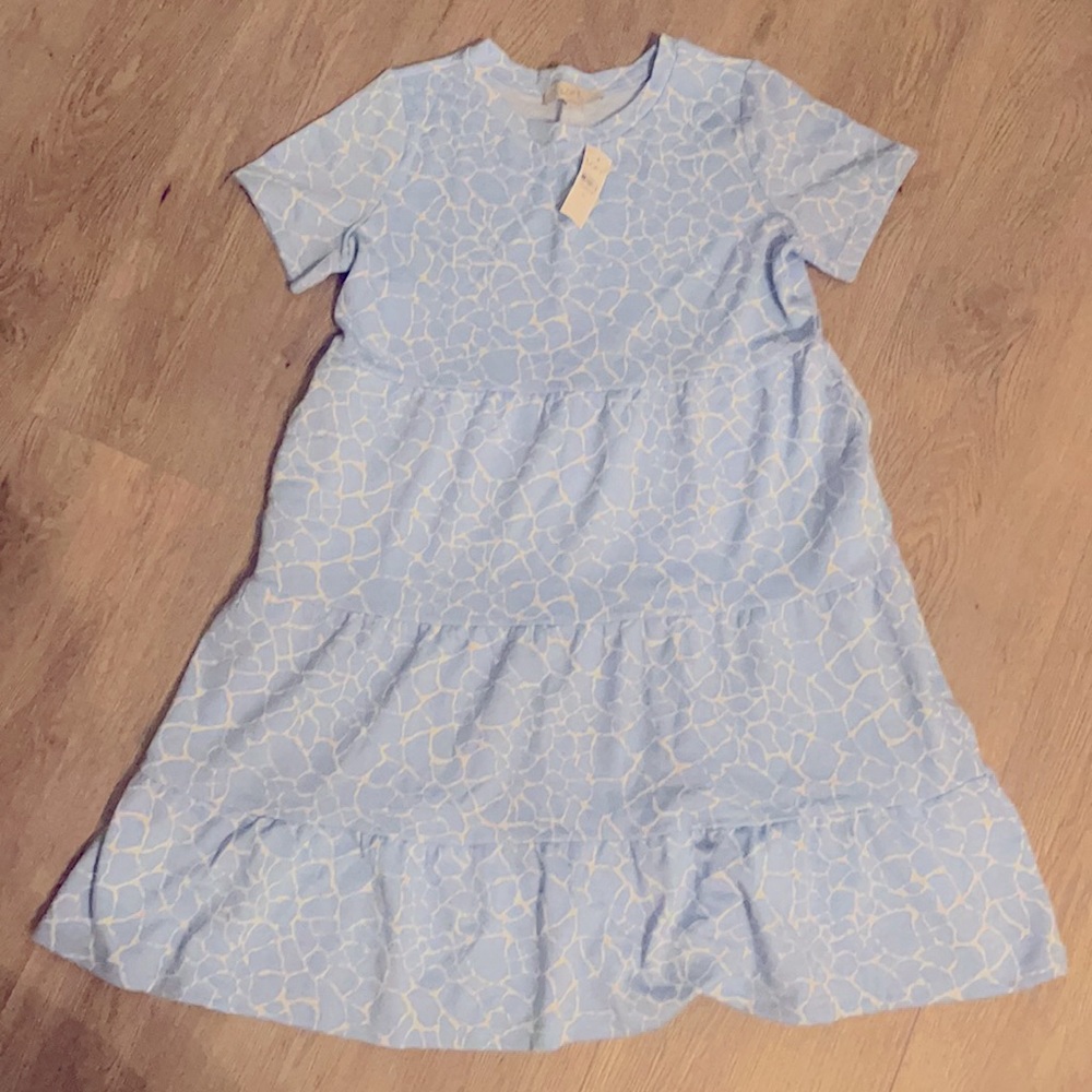 Loft Jacquard Tiered Swing Pocket Dress - Picture 2 of 4